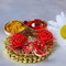 Pack of 4 Ganesha Bulk Haldi Kumkum Thali Holder Pooja Return Gift Indian Housewarming Gifts Haldi Kumkum Holders Roli Chawal Platter Indian Wedding Favor